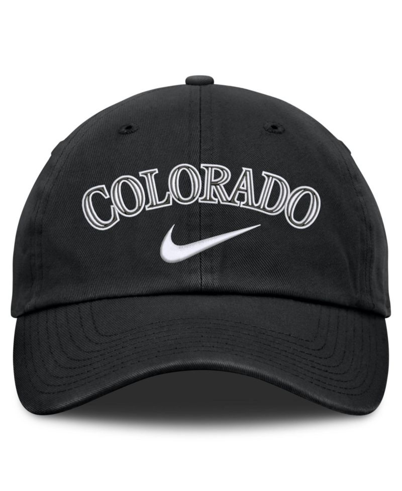 Men's Black Colorado Rockies Primetime Club Adjustable Hat