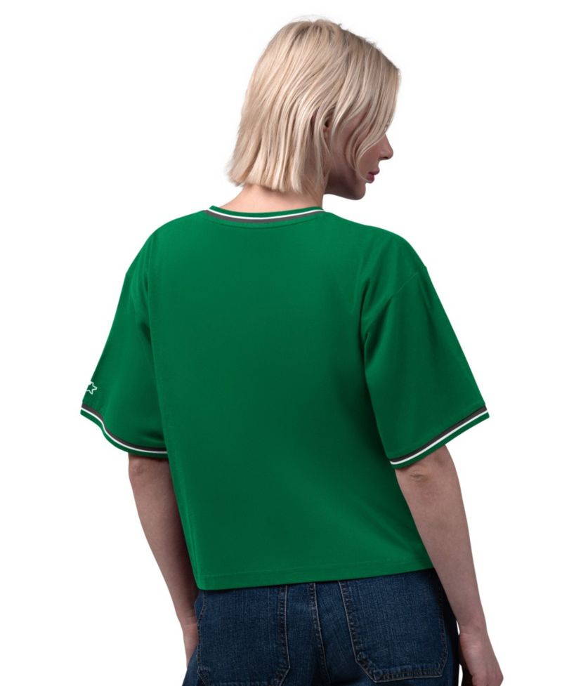 Women's Kelly Green Philadelphia Eagles Vintage Ace Cropped T-Shirt