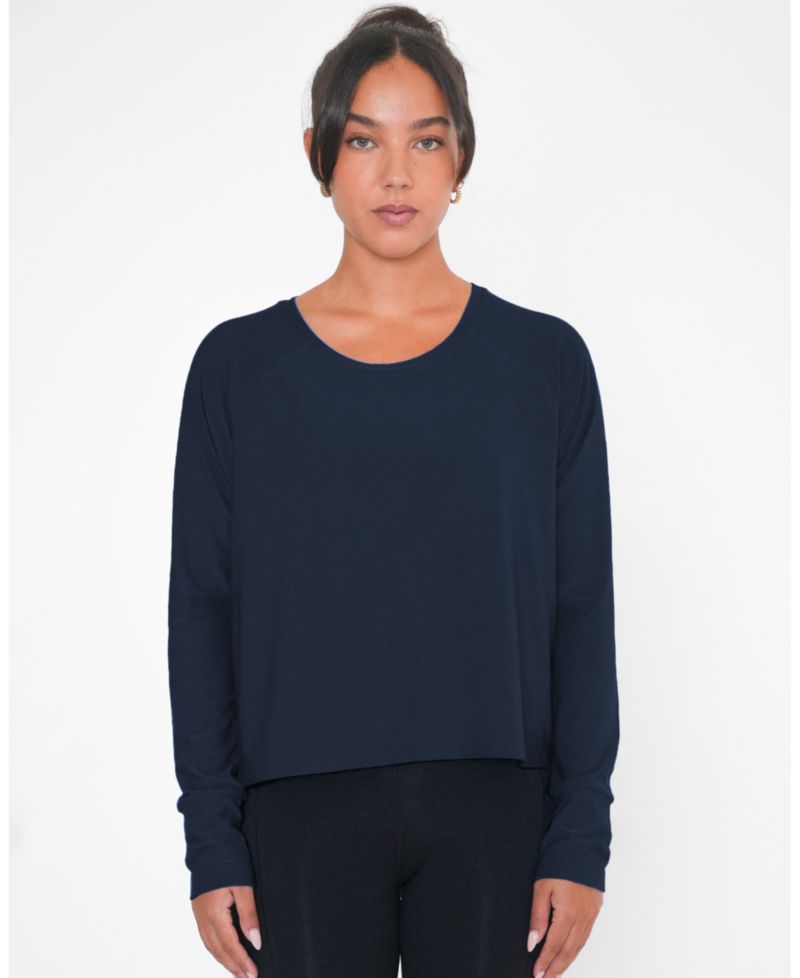 Women's Boxy Nylon Long Sleeve Top