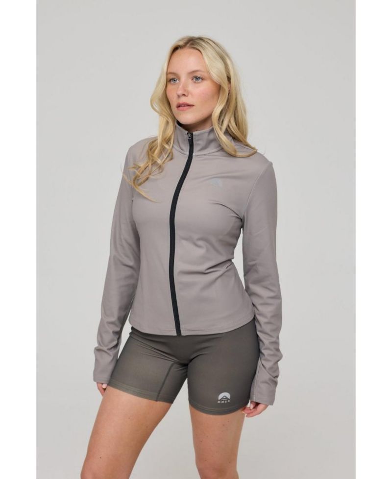 Infinite Cropped Zipped Jacket - Khaki