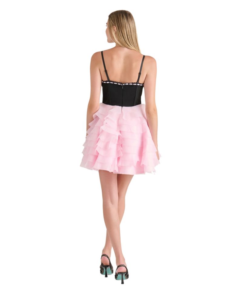 Juniors' Sweetheart Tiered Mini Dress