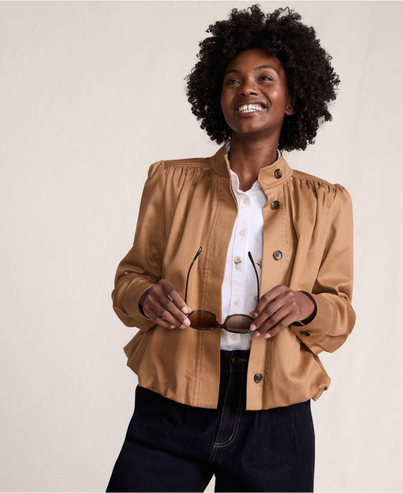 Women's Drapey Twill Bubble Hem Jacket