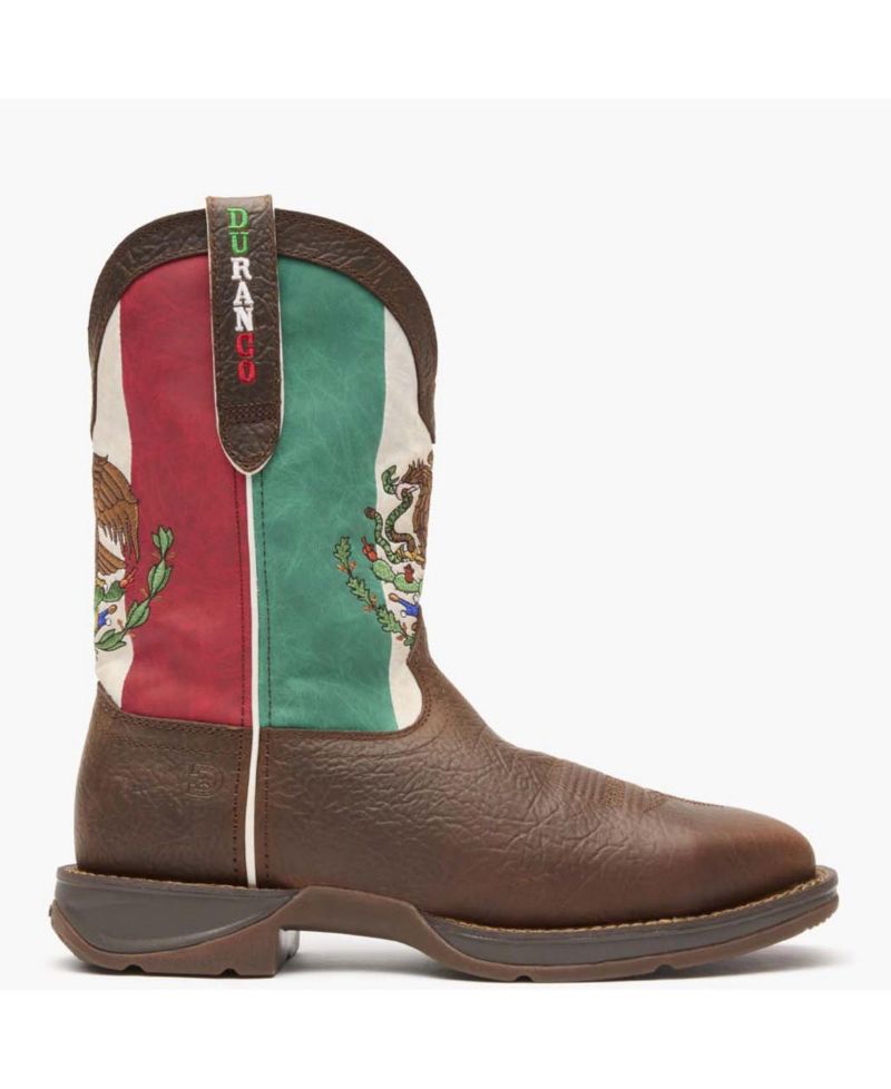 Men's Rebel by Steel Toe Mexico Flag Western Boot