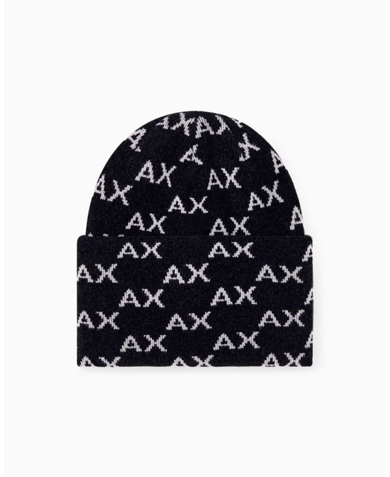 Men's Viscose All Over Logo Beanie Hat