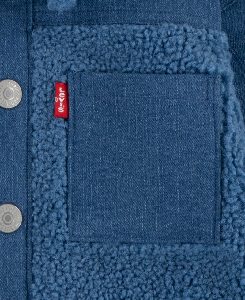 Baby Boys Denim Sherpa Coverall