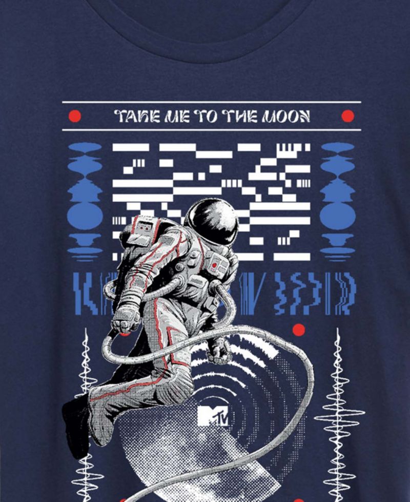Plus Size MTV Take Me to the Moon Person Short-Sleeve Graphic T-Shirt