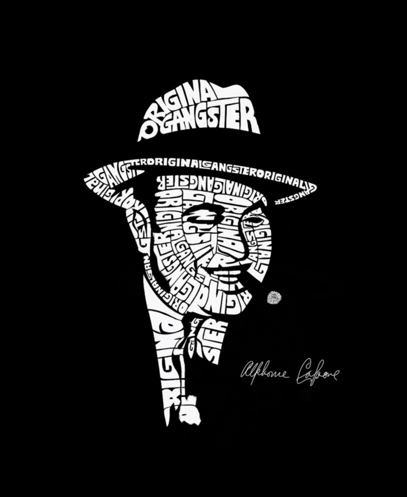 Men's Original Gangster Portrait Word Art Tank Top