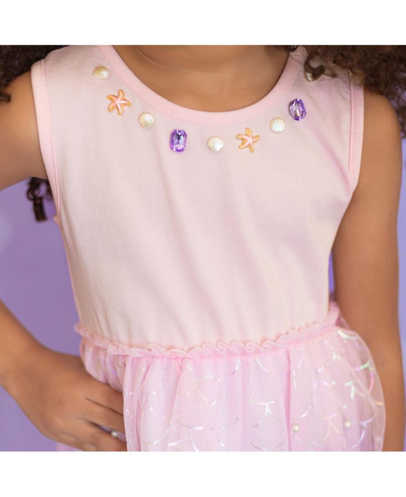Baby Girls Mermaid Pearl Tank Tutu Dress