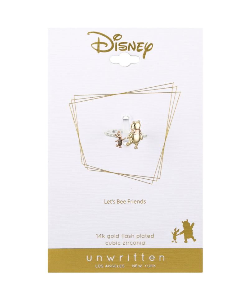 Winnie The Pooh Piglet Cubic Zirconia Bypass Ring