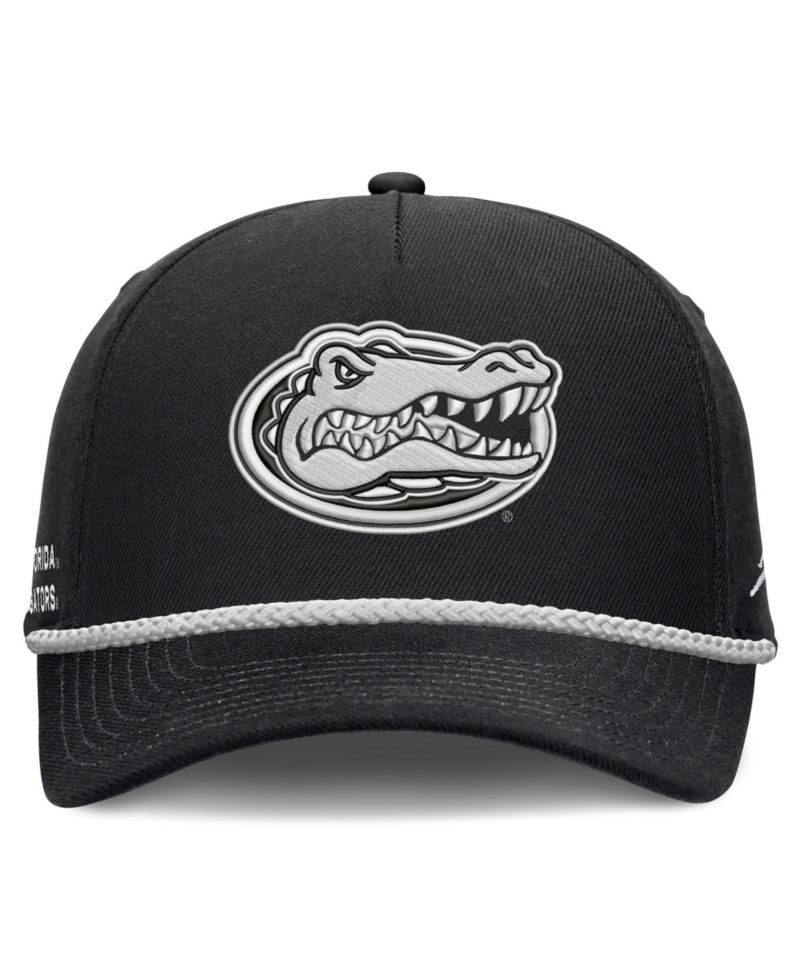 Men's and Women's Black Florida Gators Rope Rise Adjustable Hat