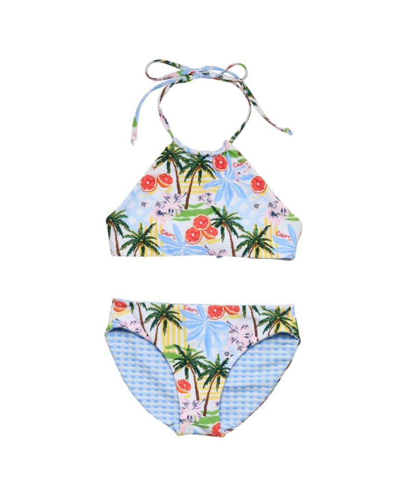 Big Girls Ciao Paradiso Reversible Halter Bikini