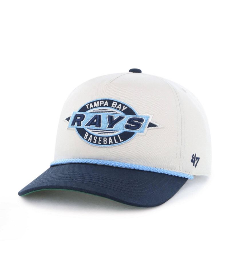 Big Boys and Girls Natural/Navy Tampa Bay Rays Frame Out Hitch Adjustable Hat