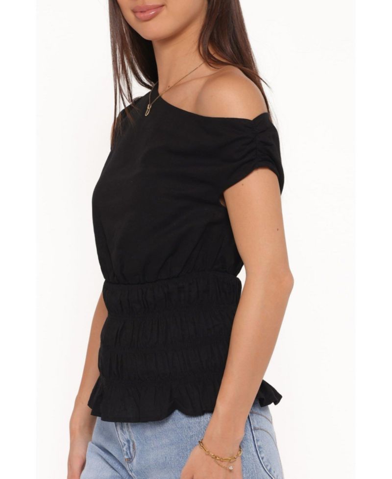 Women's Lia Off-Shoulder Sleeveless Cotton-Blend Top