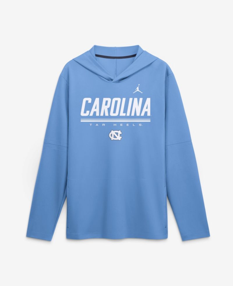 Men's Carolina Blue North Carolina Tar Heels 2026 Sideline Lightweight Long Sleeve Hooded Dri-FIT T-Shirt