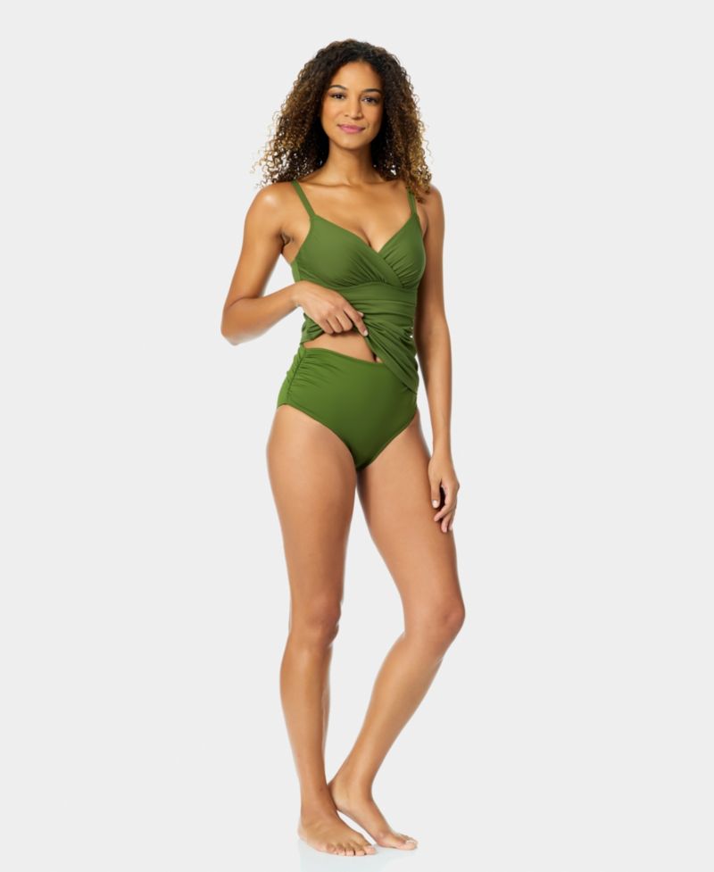 Women's Surplice Underwire Tankini Top