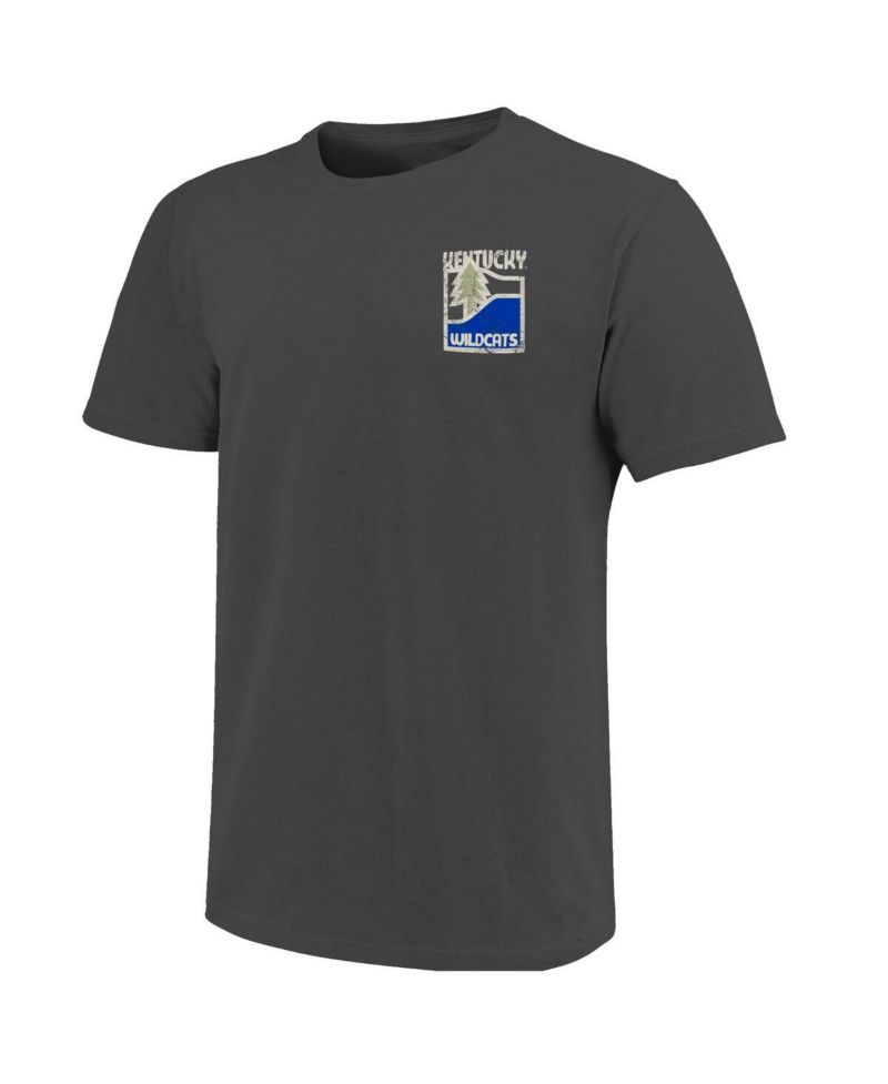 Men's Graphite Kentucky Wildcats Comfort Colors Minimal Vista Distressed Graphics T-Shirt