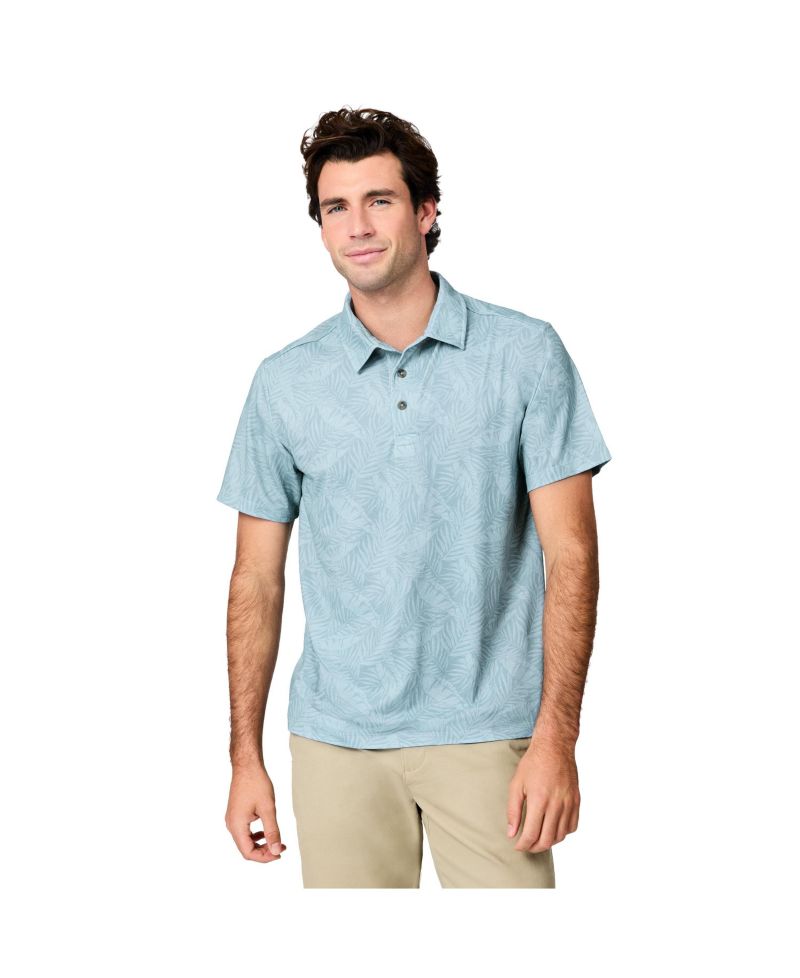 Men's SunFree UPF Printed Polo Shirt
