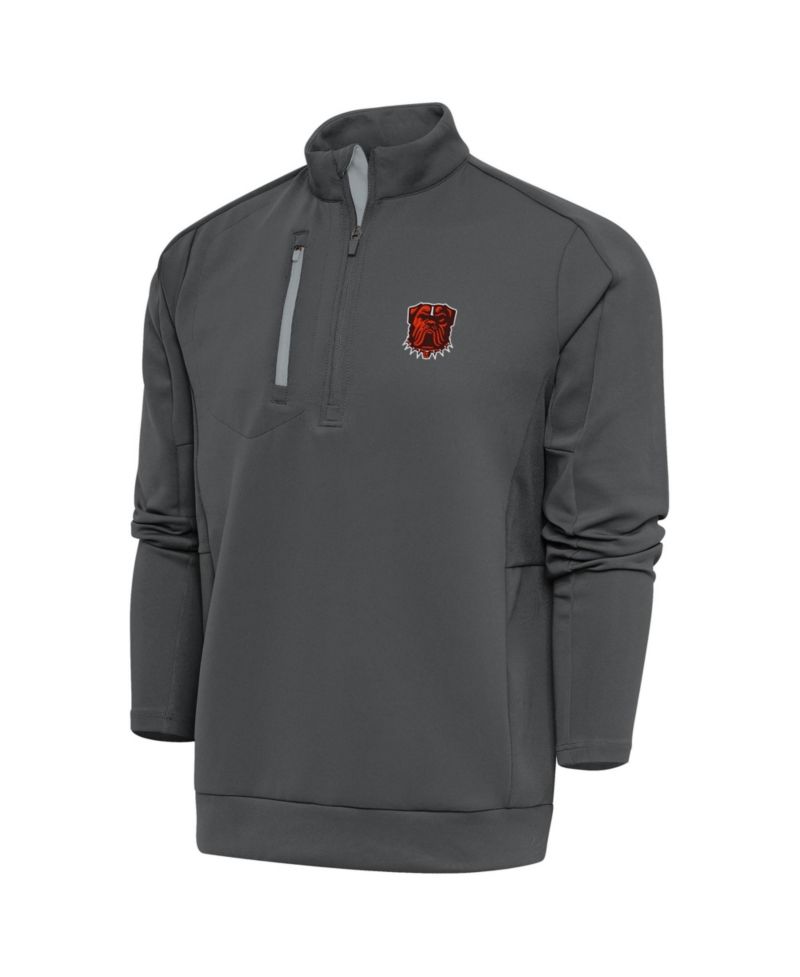 Men's Pewter Cleveland Browns Generation Quarter-Zip Pullover Sweatshirt