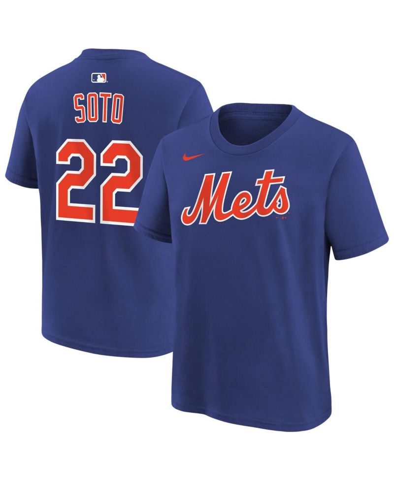 Big Boys and Girls Juan Soto Royal New York Mets Name & Number T-Shirt