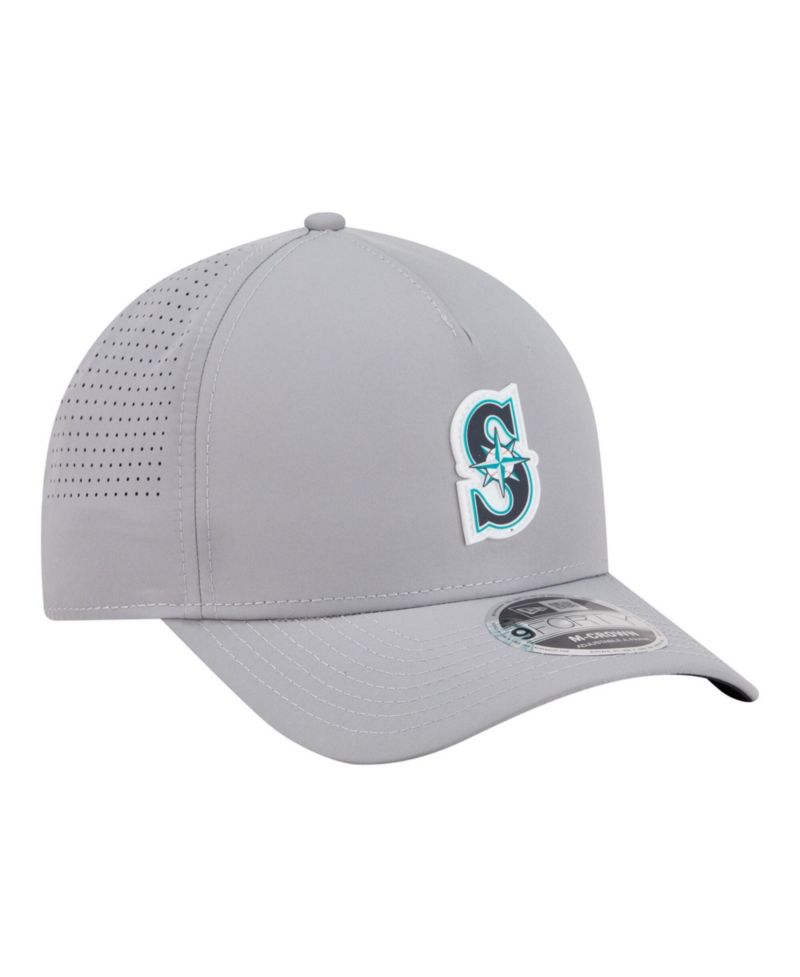 Men's Gray Seattle Mariners Micro Logo 9FORTY M-Crown A-Frame Adjustable Hat