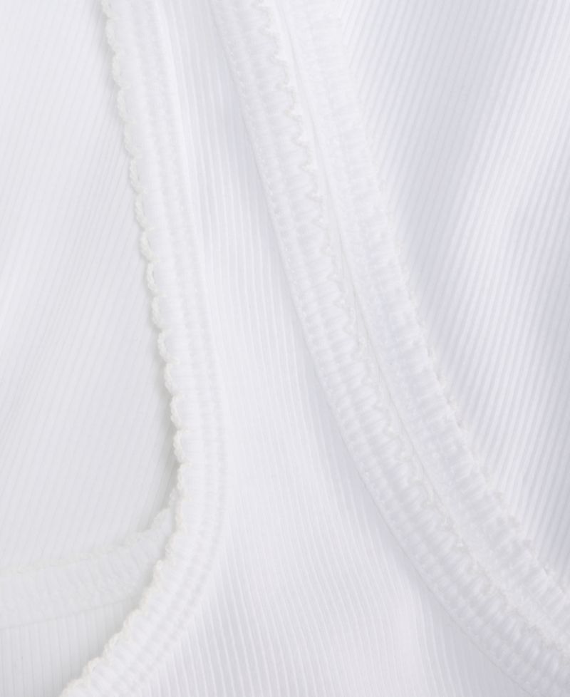 Women's Button-Down Contrast-Stitch Rib Tank Top