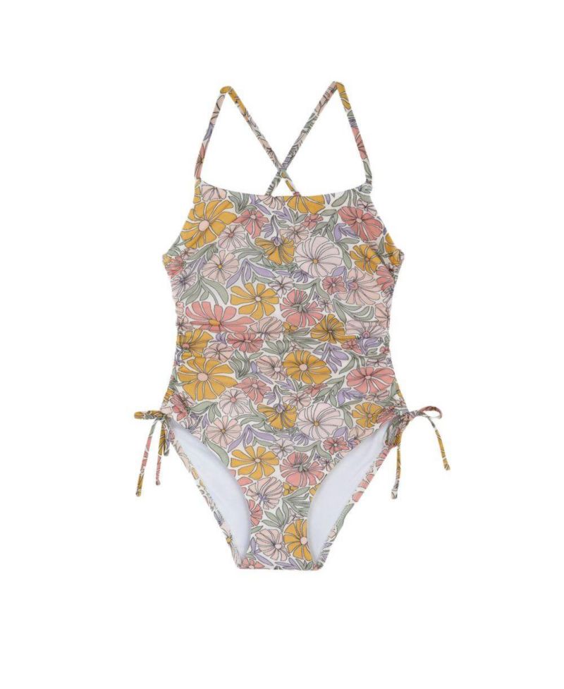 Child Girls Soft Bloom Criss Cross Back Adjustable One Piece