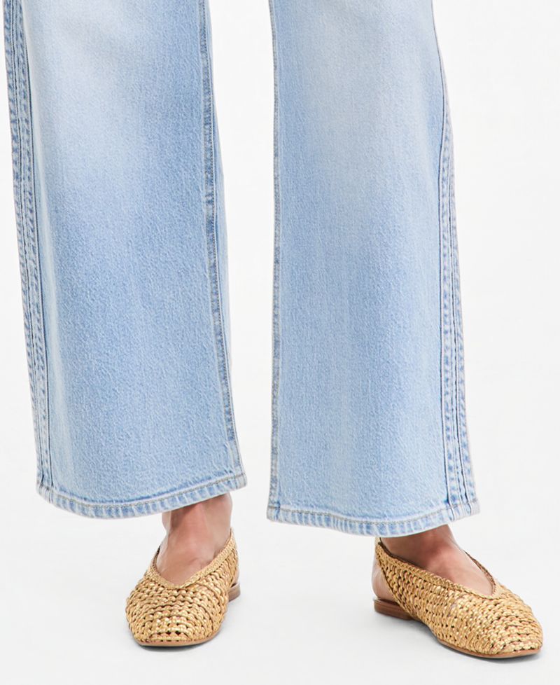 Women's Mid-Rise Side-Stripe Curve Leg Jeans