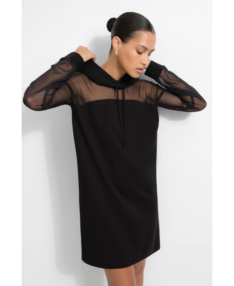 Women's Park Mesh-Panel Hooded Sweatshirt Dress