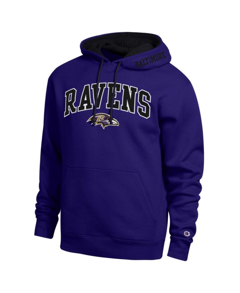 Men's Purple/Black Baltimore Ravens Contrast Hoodie