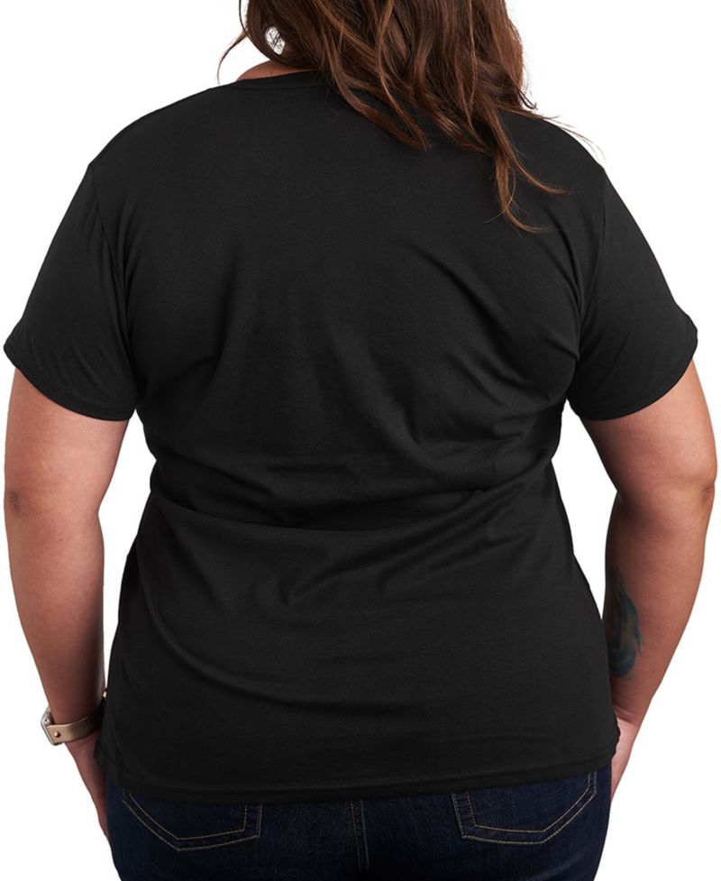 Plus Size Instant Message USA Flag Fill Graphic Crewneck T-Shirt
