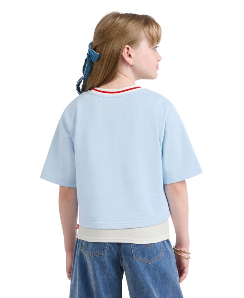 Girls' 7-16 Layered Short-Sleeve T-Shirt