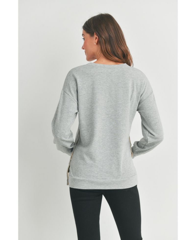 Maternity Graphic Mama Crew Neck Nursing Sweatshirt