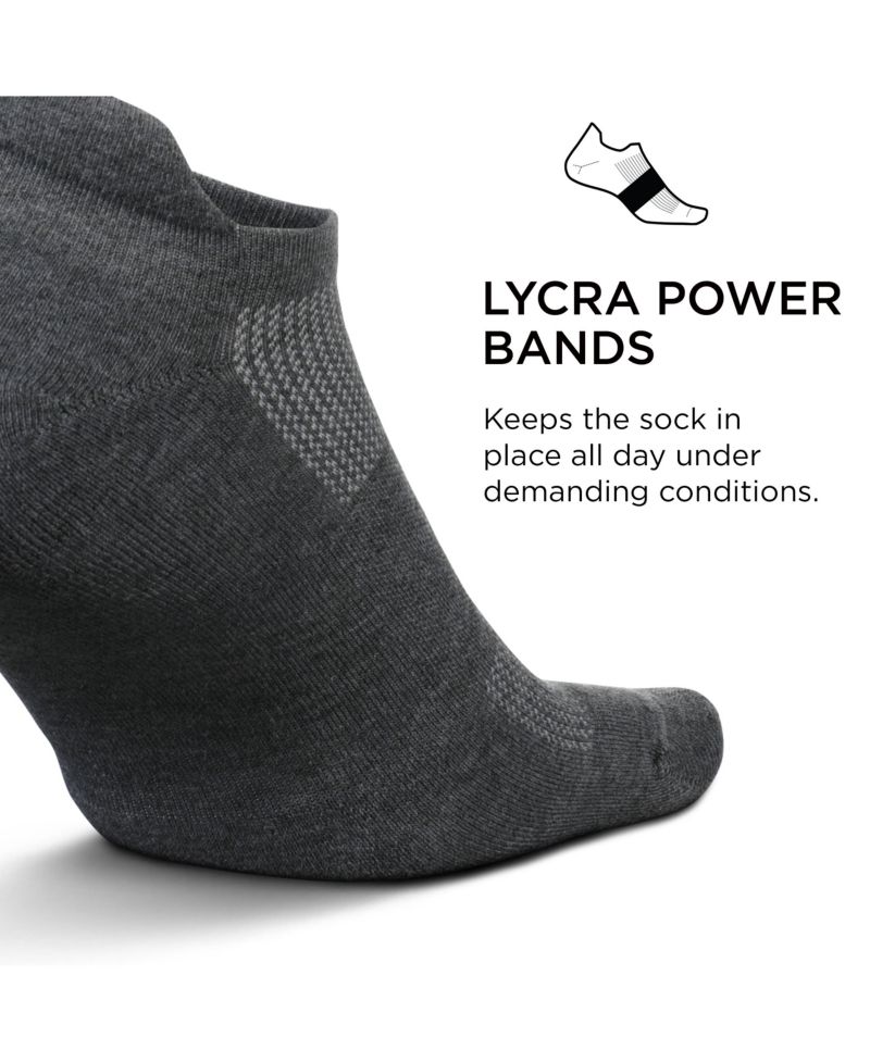 Men's High Performance Max Cushion Ankle Sock - No Show Socks for Women & Men with Heel Tab