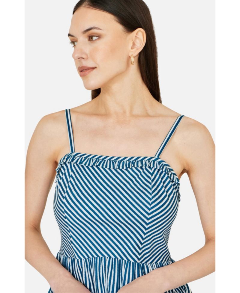 Women's Stripe Cotton Mini Sun Dress