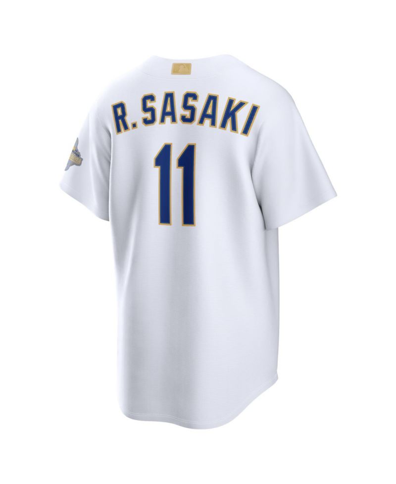 Men's Roki Sasaki White Los Angeles Dodgers 2026 Gold Collection Stadium Jersey