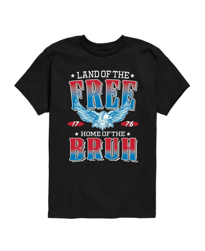 Boys' 8-20 Land Of The Free Home Of The Bruh Short-Sleeve Graphic T-Shirt