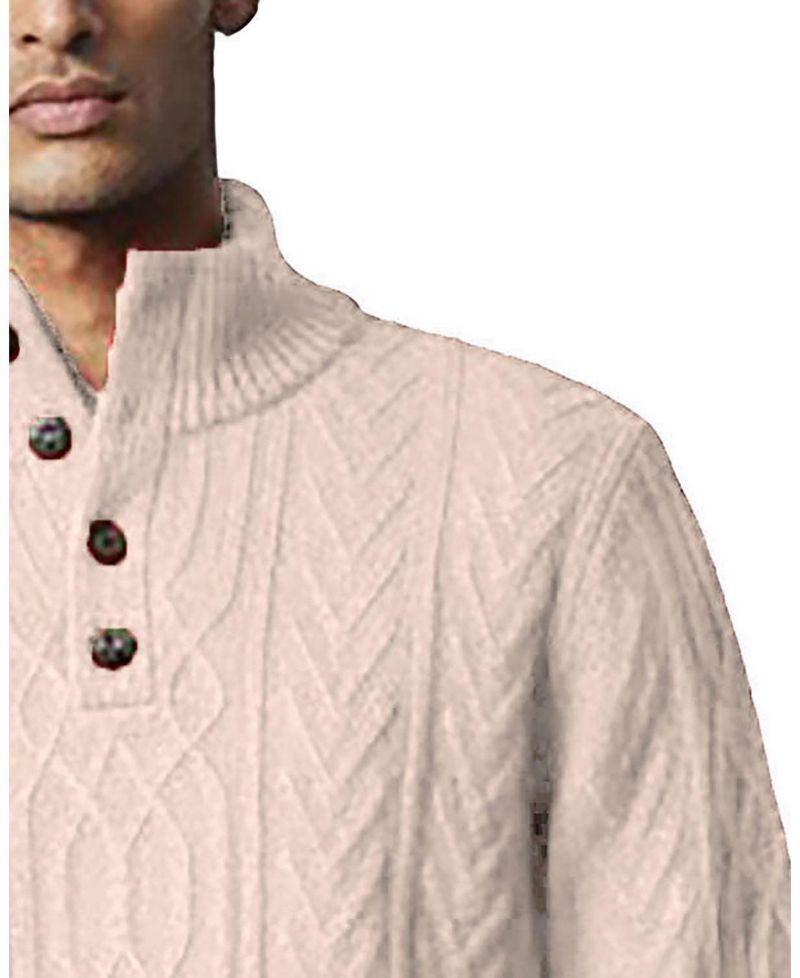 Men's Cable-Knit Mock-Neck Sweater