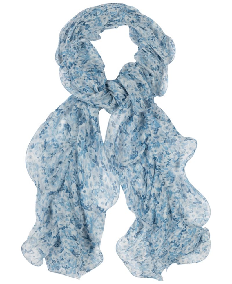 Floral Double Ruffle Scarf