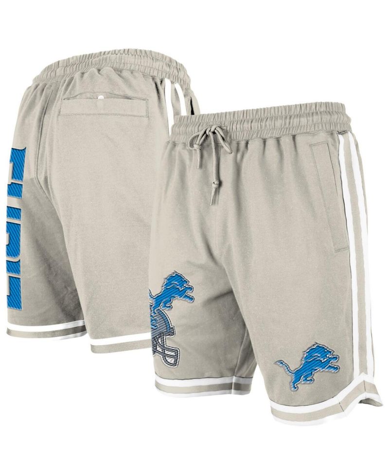 Men's Light Beige Detroit Lions Stone Multi Patch Shorts