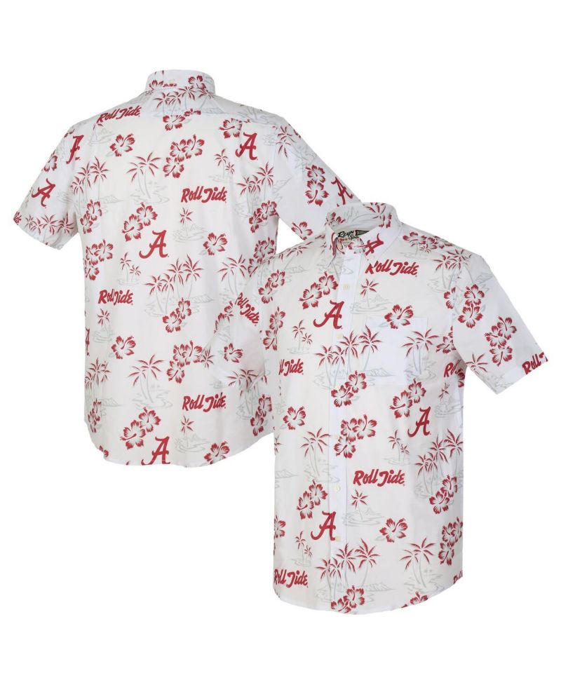 Men's White Alabama Crimson Tide Kekai Classic Tri-Blend Button-Down Shirt