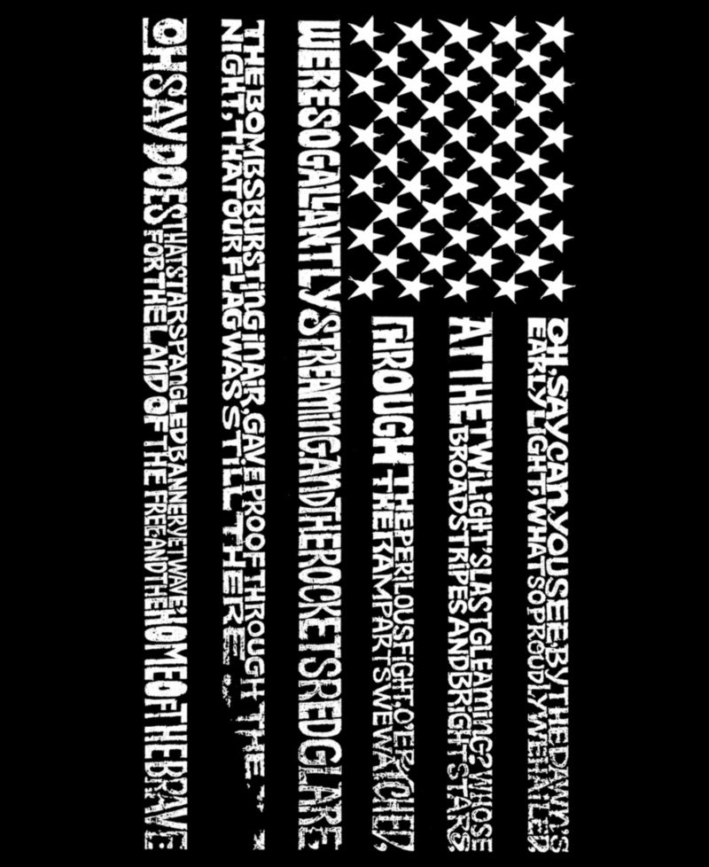 Women's Word Art Crewneck National Anthem Flag Sweatshirt