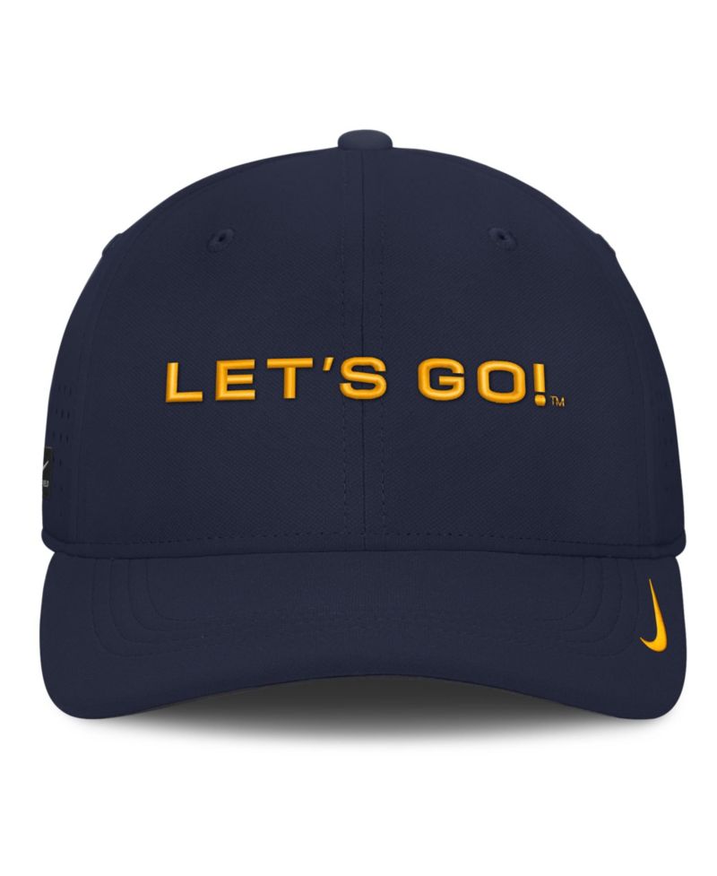 Men's Navy West Virginia Mountaineers Gameday Aerobill Swooshflex Dri-FIT Hat