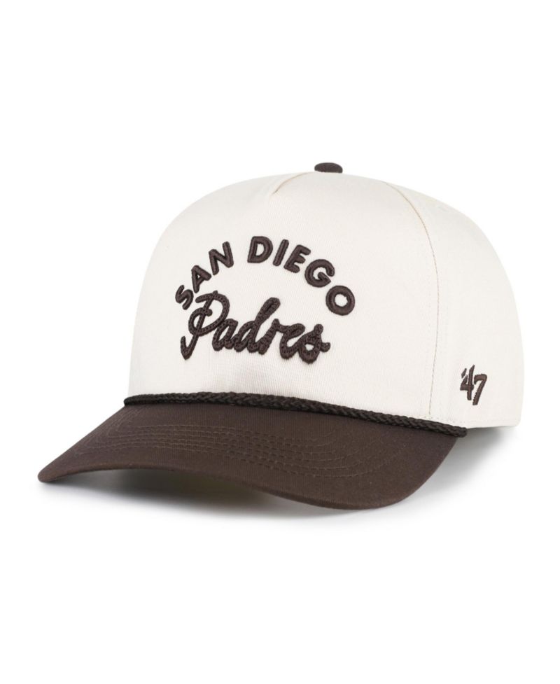 Men's and Women's '47 Natural/Brown San Diego Padres Rope Script Hitch Adjustable Hat