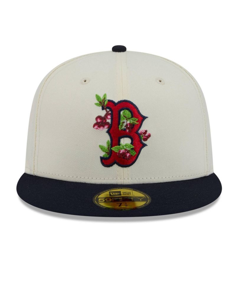 Men's White/Navy Boston Red Sox Blossom 59FIFTY Fitted Hat
