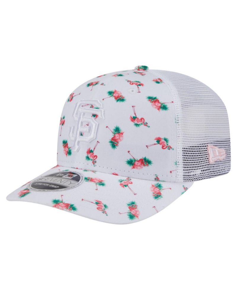 Men's White San Francisco Giants Flamingo Mesh Back 9SEVENTY Stretch-Snap Hat