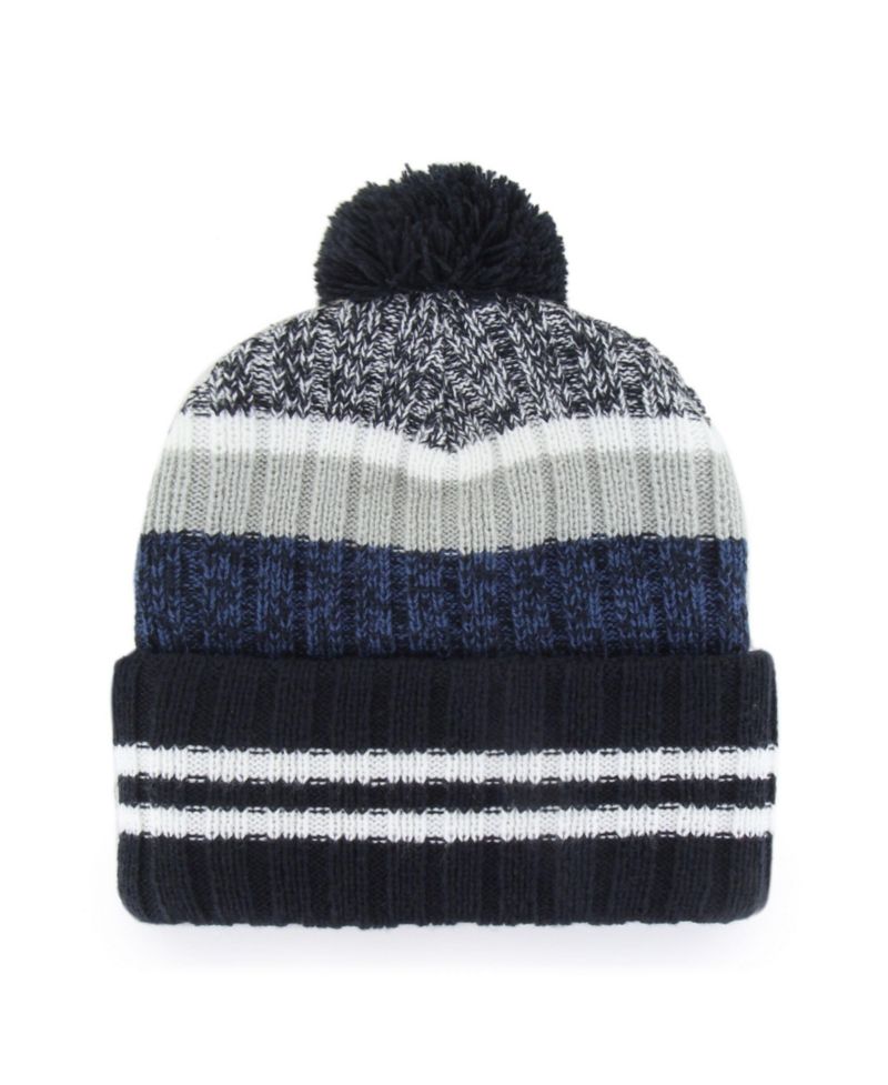 Men's Navy Dallas Cowboys Quiver Cuffed Knit Hat with Pom