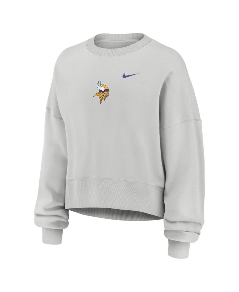 Women's Gray Minnesota Vikings Oversized Primetime Phoenix Fleece Sweatshirt