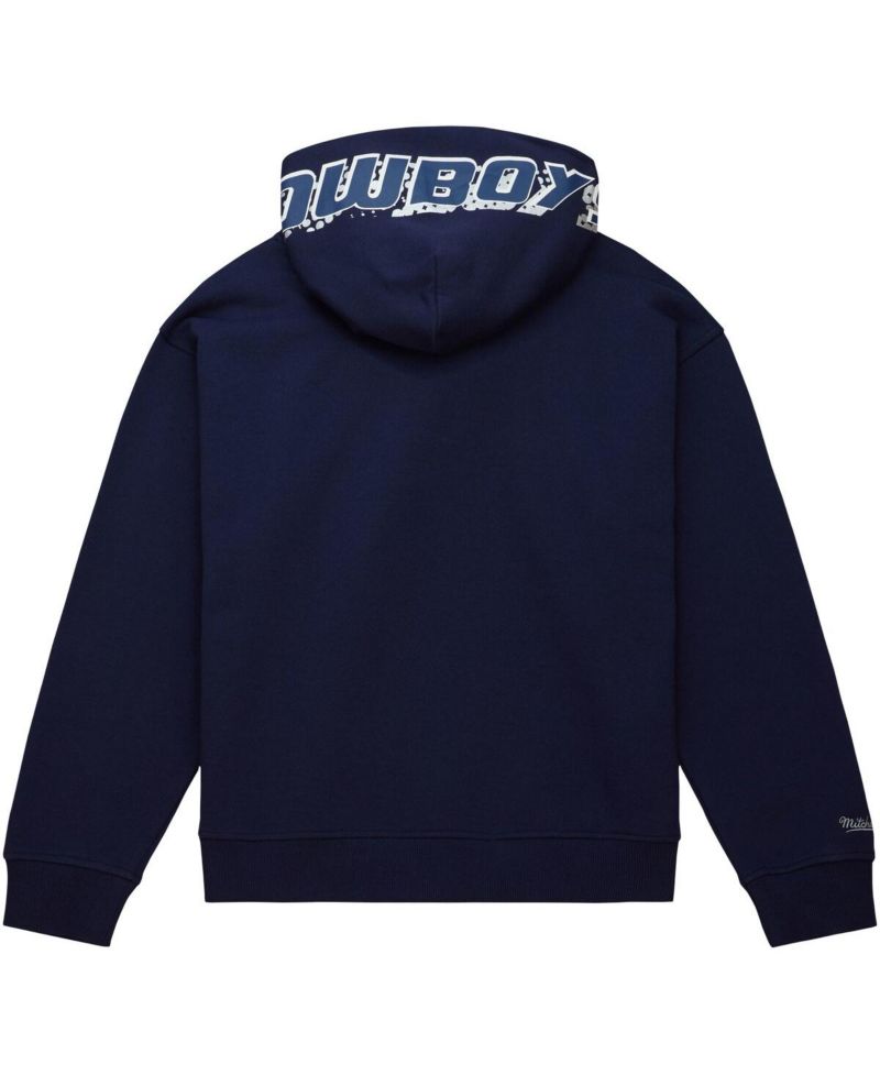 Women's Navy Dallas Cowboys Gridiron Classics Big Face 7.0 Pullover Hoodie