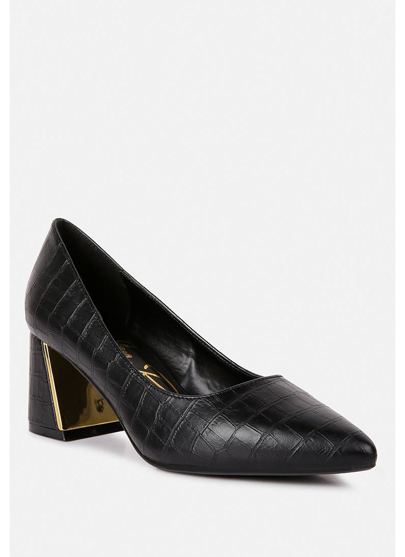 emersyn croc block heel pump