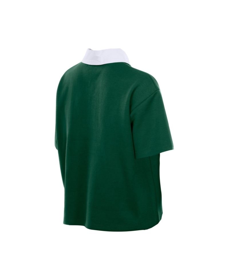 Women's Green Bay Packers Cropped Boxy Polo